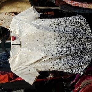 Merona Polka Dot Clear Sequin Blouse